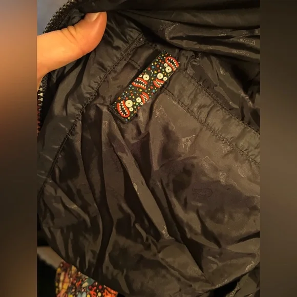 Sneaky Mob “Urban, French & Maniac” • Statement Art Puffer Jacket • Women’s XL - Picture 11 of 12